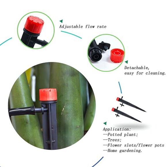 40pcs Drip Irrigation Emitters for 1/4" Irrigation Tubing - Picture 2 of 3